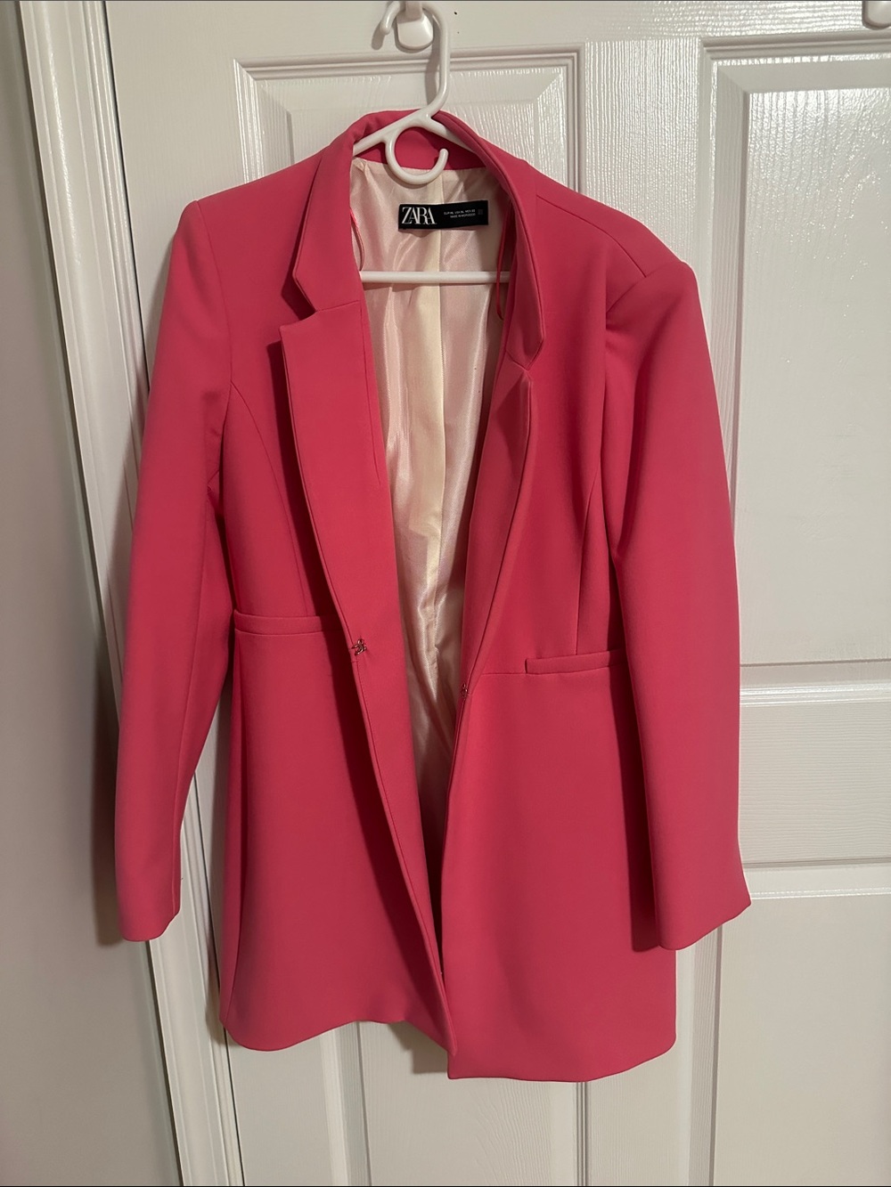 Zara Hot Pink Tailored Blazer Jacket